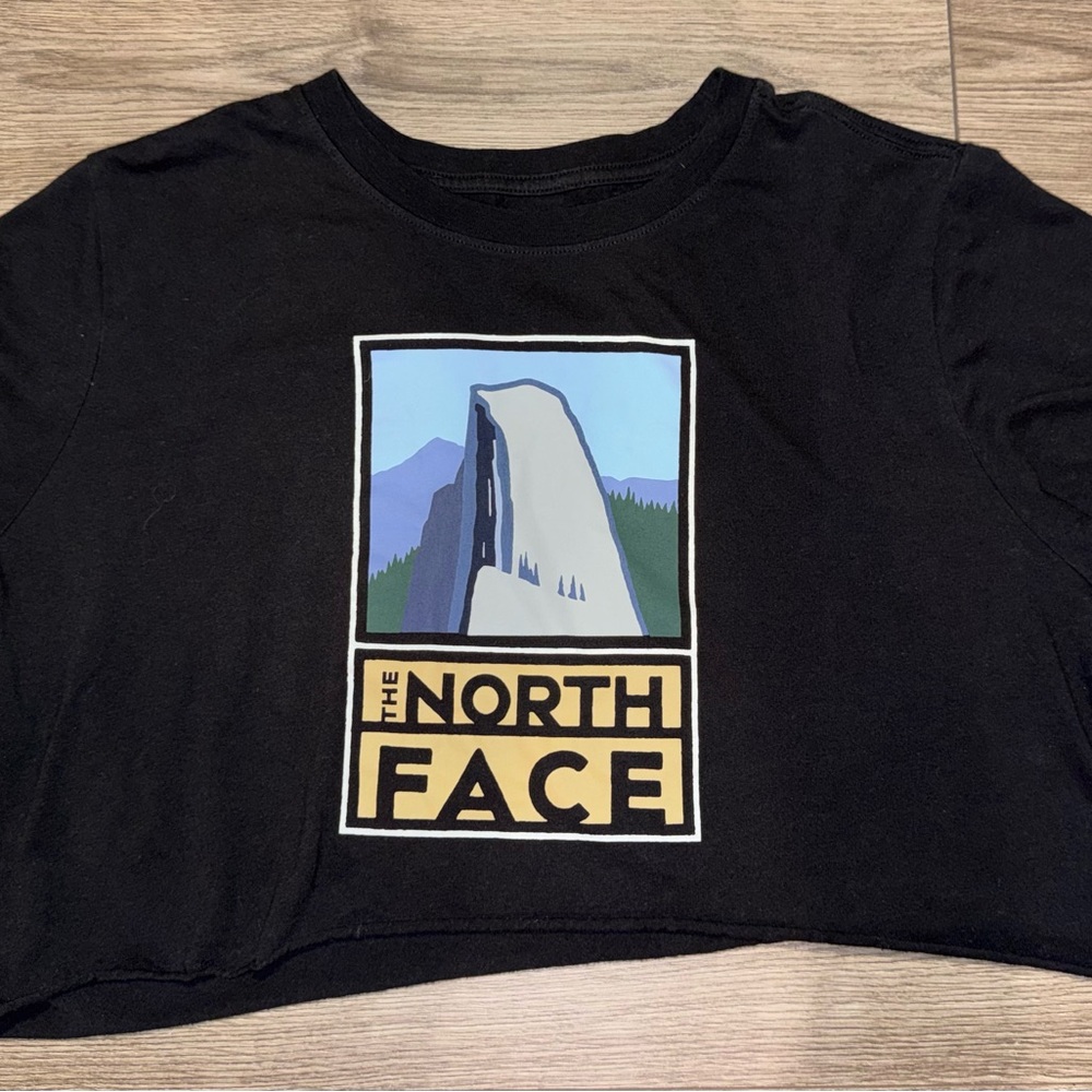 The North Face Black and Blue Women's Crop Top